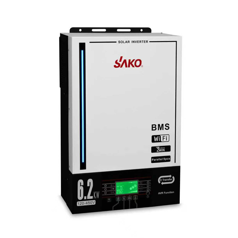 Гібридний інвертор Sako SUNPOLO King 6.2кВт, 1 фаза, AVR